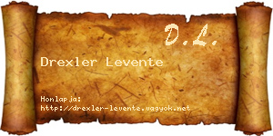 Drexler Levente névjegykártya